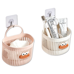 Multifunctional Small Hanging Basket for Bathroom, Waste Towel Storage Basket, Kitchen, Dormitory, Bedside Wall-Mounted Hanging Basket