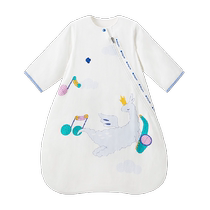 babycare baby all-in-one sleeping bag long-sleeved spring and autumn four seasons moisture-wicking childrens anti-kicking quilt artifact