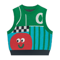 Maradin childrens clothing childrens sweater 24 autumn new style boys and girls theme jacquard three-dimensional decorative sweater vest