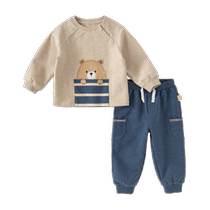 David Bella childrens knitted suit 2024 spring and autumn new style boys tops and pants two-piece set for boys