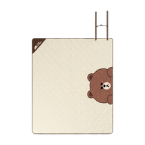 Mu Gao Di Line Friends co-branded Vibrant Brown Bear moisture-proof mat folding portable park picnic mat