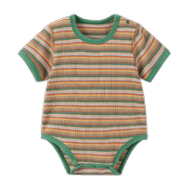 babylove baby bag fart summer modal cool baby short-sleeved triangle romper striped summer dress