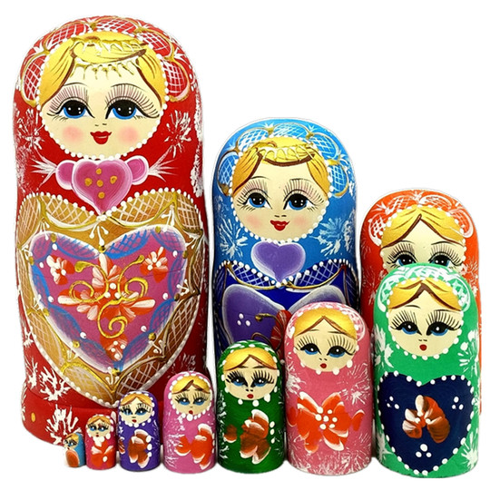 Popular ten-layer handmade wood matryoshka doll