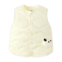 Balabala baby vest outer wear 2024 new winter baby vest down jacket thickened warm fashionable cute