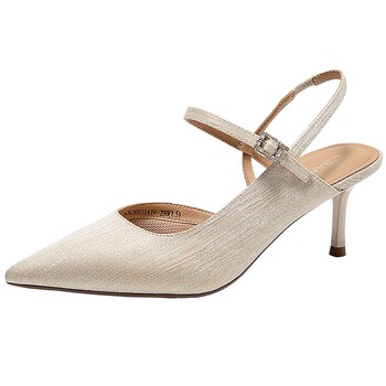 Qianbaidu stiletto fashion sandals women's 2026 summer new style baotou back hollow sandals