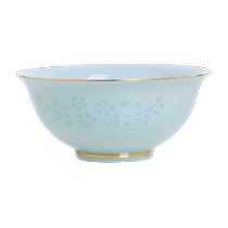 Yunzhihe underglaze color 2024 new dish set household high-end bone china tableware celadon light luxury bowls plates and chopsticks set