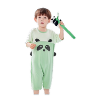 Balabala childrens one-piece pajamas summer new baby home clothes for boys and girls baby panda shape