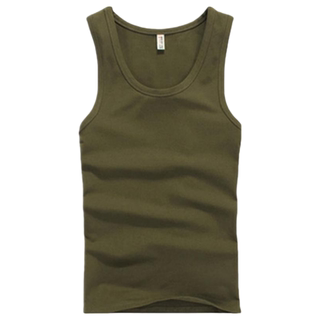 White stretch cotton sweat-absorbent stretch slim vest for men