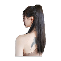 Ponytail wig for women clip-on high ponytail artificial hair natural fluffy fake braid long straight hair internet celebrity fake ponytail
