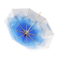 Zuodu sun protection umbrella is lightweight and portable increases sun protection is wind-resistant and rainy womens anti-UV titanium silver plastic 50% off sun umbrella