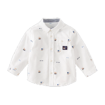 (Mall sy section) Davella Boy shirt 2024 Spring с новыми детьми Long syche baby pure