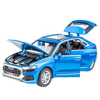 Audi Q8 alloy car model 1:32 off-road SUV simulation car model ornament boy six-open metal toy car