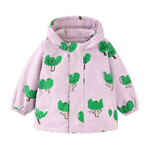 (Small Soft Leather) Mini Balabala Autumn Windproof and Waterproof Jacket for Boys and Girls Baby Plush Warm Jacket