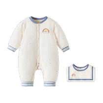 babylove baby jumpsuit autumn and winter cotton clothing for men and women baby rompers constant temperature thin quilted warm winter clothing