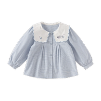 David Bella fille chemise de coton 2024 vêtements de printemps Nouveau chemise pour enfants Costume de costume occasionnel de bébé