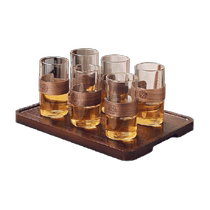 Genasi Chinese glass household high temperature resistant tea cup water cup set anti-scalding drinking cup cup holder tea set