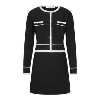 Moussy new winter product rich girl's small fragrant style two-piece dress for women 028haz70-2281