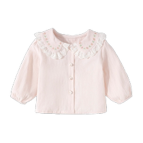 Banxidi Girls Shirts Autumn Clothes 2024 New Fashionable Baby Long-Sleeved Tops Childrens Dolly Shirts Childrens Shirts