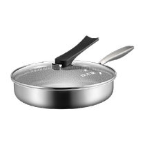 Cui Dahuang frying pan 304 stainless steel pan steak omelette non-stick pan open flame induction cooker universal 26 28cm