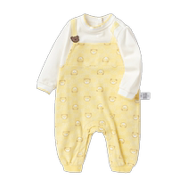 Balabala baby clothes jumpsuit autumn baby outing bag fart jacket fake two pieces cute and fashionable