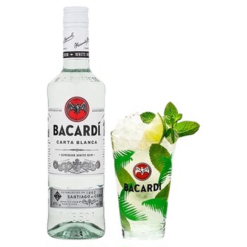 Bacardi white rum wine 500ml 1 bottle
