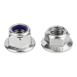 Jinchao 304 ສະແຕນເລດ flange nylon lock nut metal self-locking nut anti-loosening anti-off M4M5M6M8M10