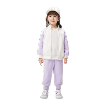 (Same style in the mall) Balabala Girls Suit 2024 New Sweet Fashion Spring Clothing Western Sports Childrens Clothing