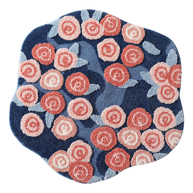 Bedroom bedside blanket oil painting style rose flowers special shape