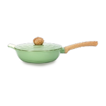 Amercook forest flower uncoated ceramic non-stick deep frying pan household fried steak omelette pan