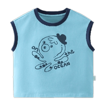 Cool ice porcelain cotton] Qi Qi Xiong childrens vest boys sleeveless T-shirt summer baby bottoming shirt 2024 thin section