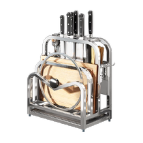 304 stainless steel knife rack storage rack kitchen 2024 new style kitchen knife chopping board rack integrated knife storage rack