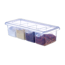 Jeko kitchen combination seasoning box with lid plastic sugar salt MSG jar seasoning seasoning condiment storage jar moisture-proof