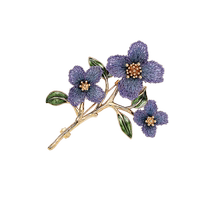 (Self-operated) she’s Qianzi hand-made oil-drop embroidery gradient flower brooch high-end women’s corsage pin accessories