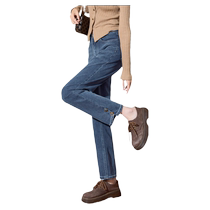 Tangshi 24 new autumn jeans womens straight cigarette pants slim slim fashion Korean design pants women