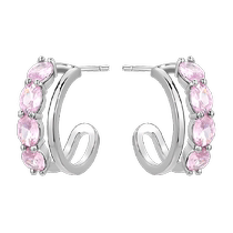 DODOGOGO fashionable C-shaped hoop earrings for women high-end design S925 silver needle earrings 2024 new earrings