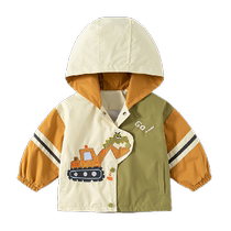 Banxidi boys jacket spring and autumn new handsome childrens jacket childrens clothes baby hooded top autumn