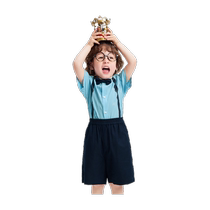 Balabala childrens clothing childrens suit boys short-sleeved two-piece set 2024 new summer clothing fashionable and elegant gentleman sense