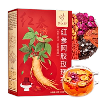 Recall Jiangnan red ginseng donkey hide gelatin rose tea 130g rose red date slices longan wolfberry tea girls aunt nourishing to stay up late