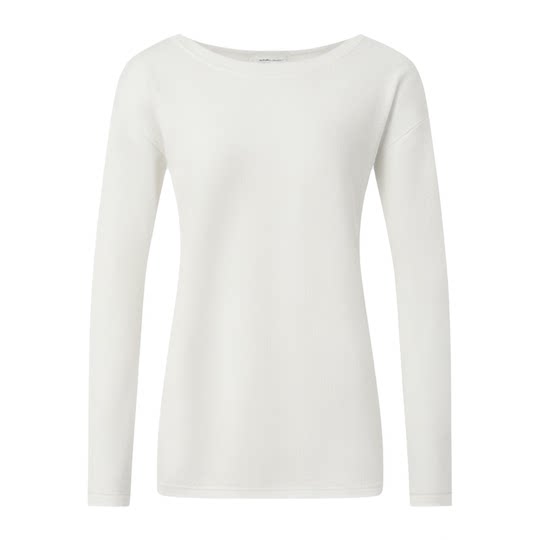 Camiseta de manga larga con fondo de otoño para hombre Estilo versátil de algodón puro