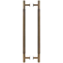 Daolu all-copper bronze modern retro knurled double-open handle shower room single-sided double-sided door handle