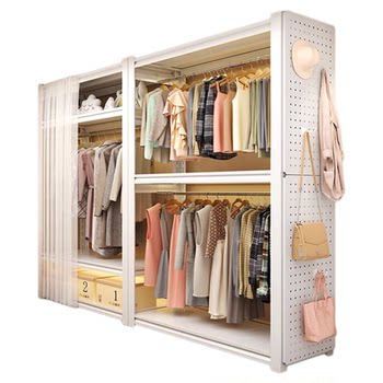 Simple assembled floor-standing hole plate metal angle steel coat rack