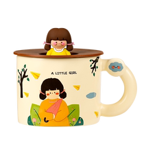 Jianxi mug ceramic cup girl birthday gift souvenir office couple drinking cup coffee cup