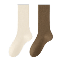 Cotton Bamboo House Socks Womens Long Socks Spring and Autumn Thick Medium Socks Pure Cotton Antibacterial 100% Boneless Womens Long Socks