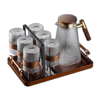 Gnas glass set water cup high temperature resistant tea cup drinking cup hammer pattern living room hospitality cup