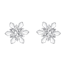 Mengjinyuan platinum snowflake earrings for women pt950 earrings platinum earrings and earrings as holiday birthday gifts for girlfriends