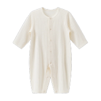 Modal baby jumpsuit spring and summer pajamas baby cool clothes thin long-sleeved air-conditioned clothes rompers