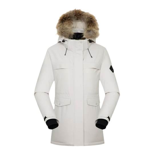 LAFUMA乐飞叶户外冬季加厚羽绒服女士中长款情侣大鹅绒派克外套男