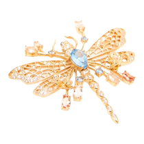 EP YAYING Yaying jewelry smart zircon embellished with dragonfly brooch 24 early autumn new product ZF03A