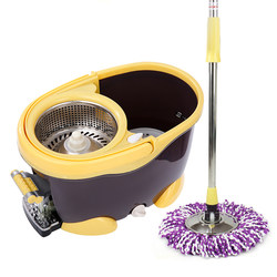 Four-wheel drive mop bucket rotating good mop foot pedal hand pressure dual-use hand-washable automatic mop household one-mop cleaning