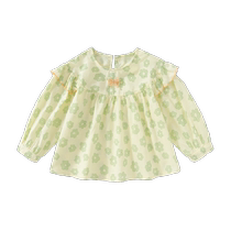 Banxidi Girls Shirts Autumn Clothing 2024 New Style Baby Tops Spring and Autumn Childrens Long-Sleeved Doll Shirts